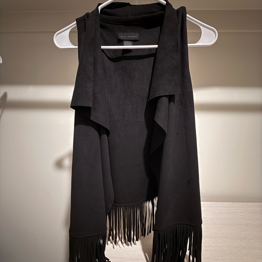 Steve Madden Black Suede Vest